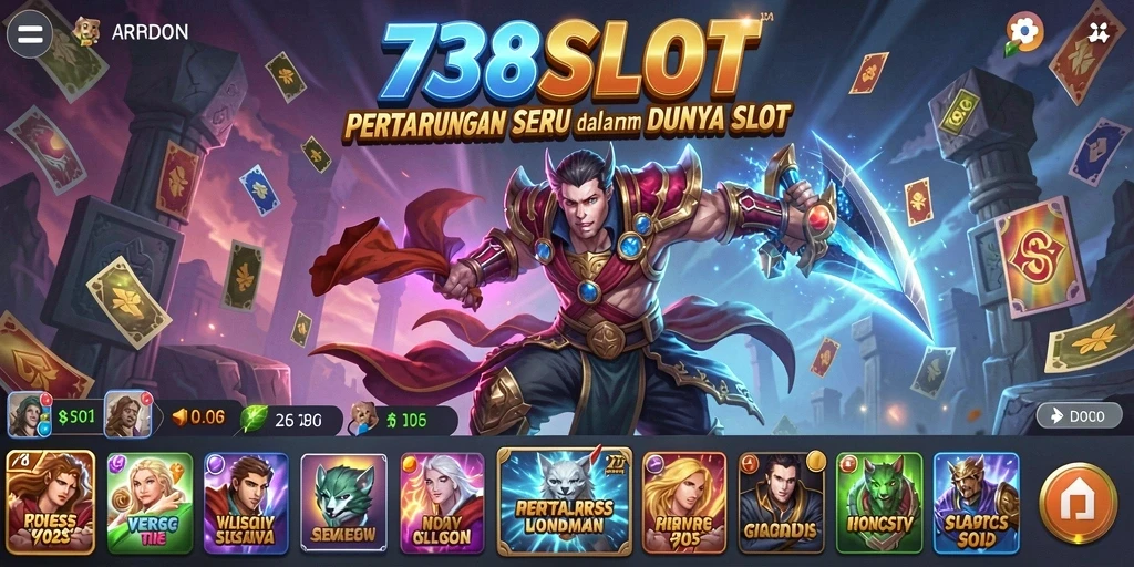 Gameplay seru 738SLOT dengan pertarungan menegangkan.