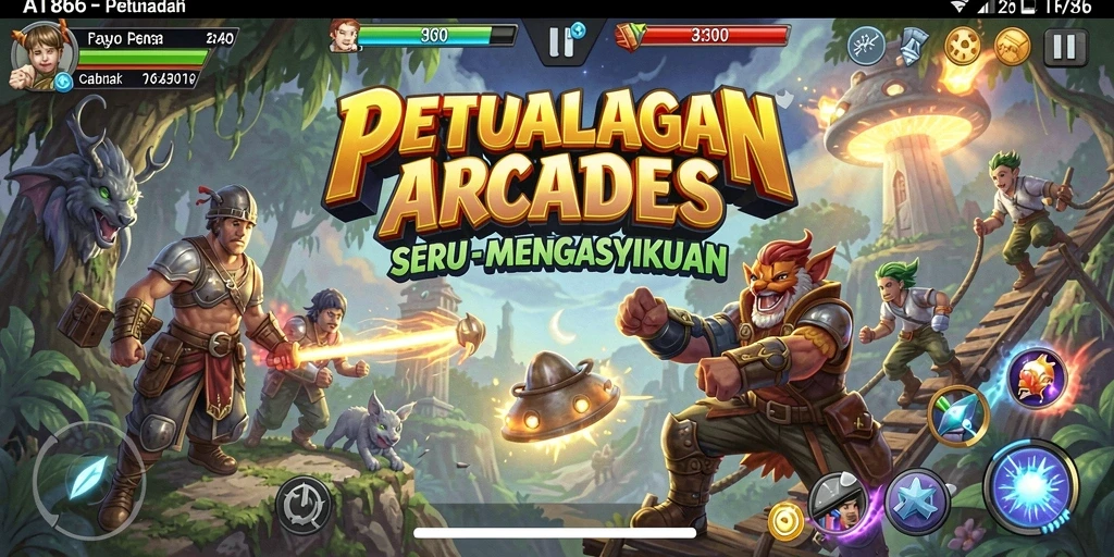 Screenshot utama AT866 menampilkan gameplay yang seru dan penuh tantangan.