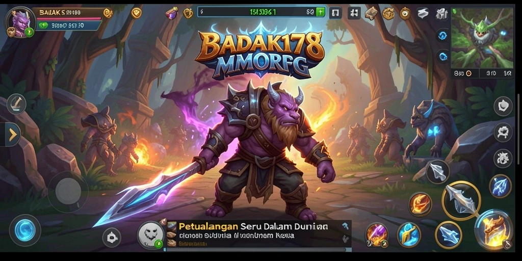 Tampilan seru dari gameplay BADAK178 dalam dunia MMORPG.
