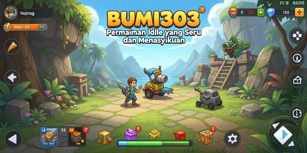 Tampilan gameplay BUMI303 yang menarik dan penuh warna.