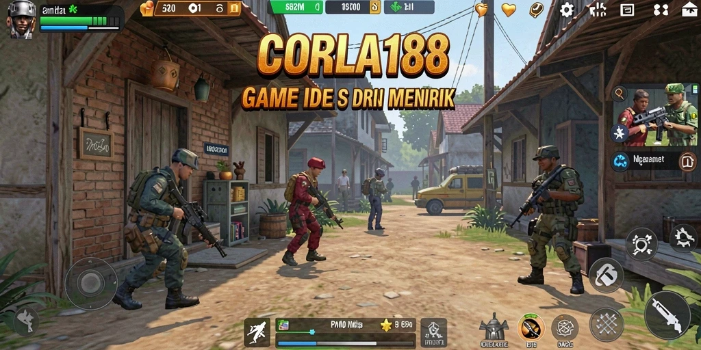 Tampilan gameplay menarik dari CORLA188 yang menampilkan karakter berkembang.