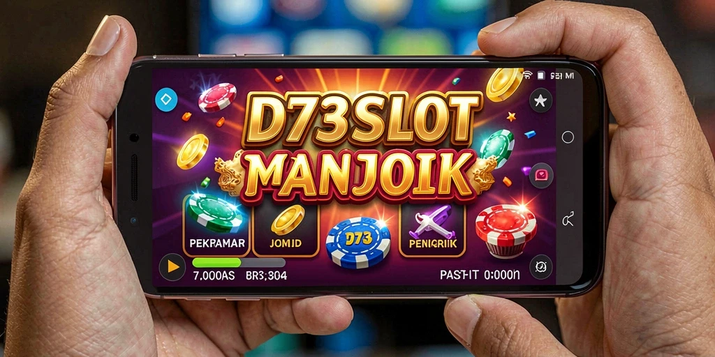Tampilan gameplay D73 dengan tema slot yang menarik dan bonus menggiurkan.