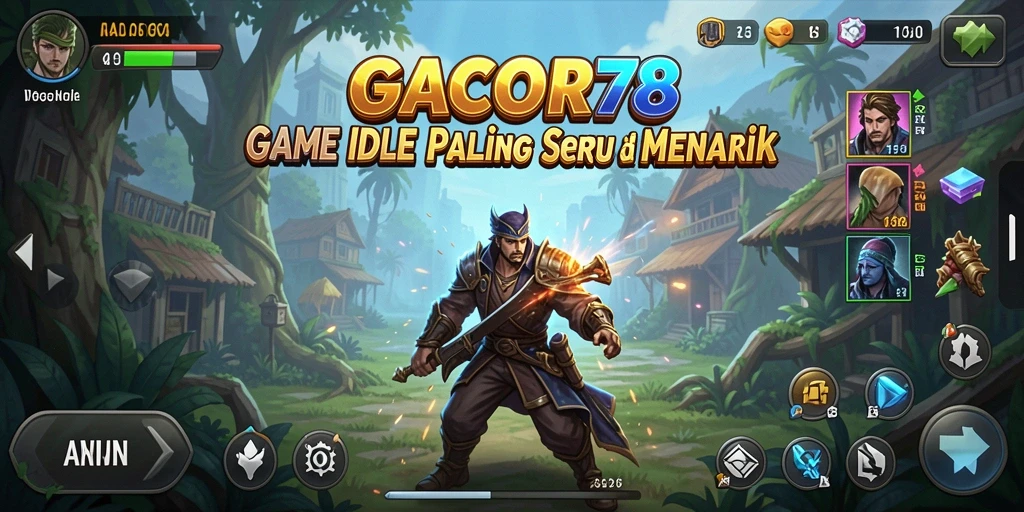 Screenshot GACOR78 menampilkan karakter dalam aksi Idle.