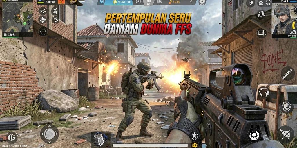 Tangkapan layar gameplay H03 menampilkan aksi perang yang intens.