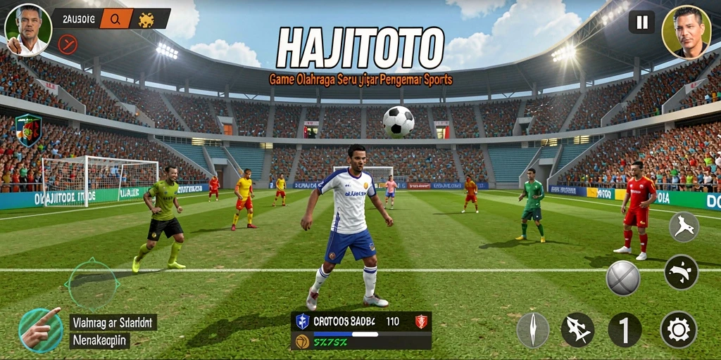 Tampilan gameplay HAJITOTO yang seru dalam suasana kompetisi olahraga.