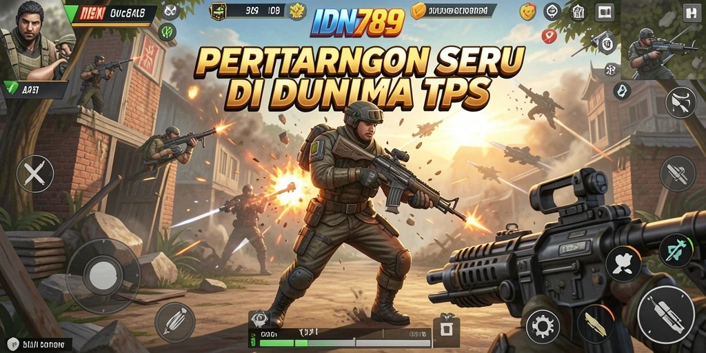 Screenshot menunjukkan aksi mendebarkan dalam gameplay TPS IDN789.