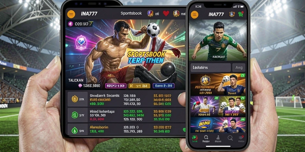 Screenshot utama INA777 menampilkan fitur taruhan olahraga yang menarik.