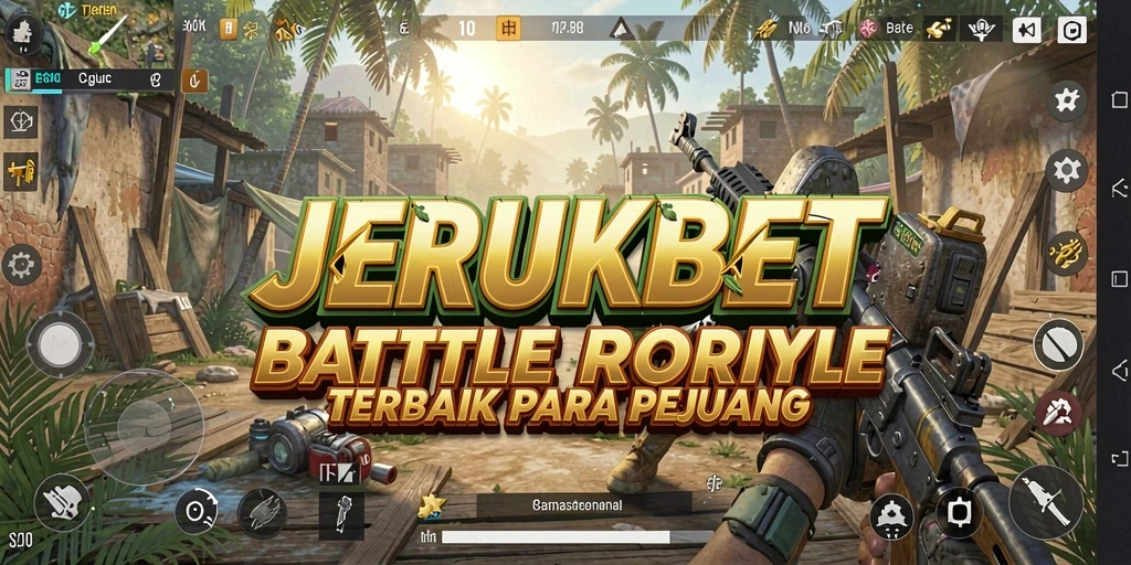 Tangkapan layar JERUKBET menampilkan aksi intens Battle Royale.