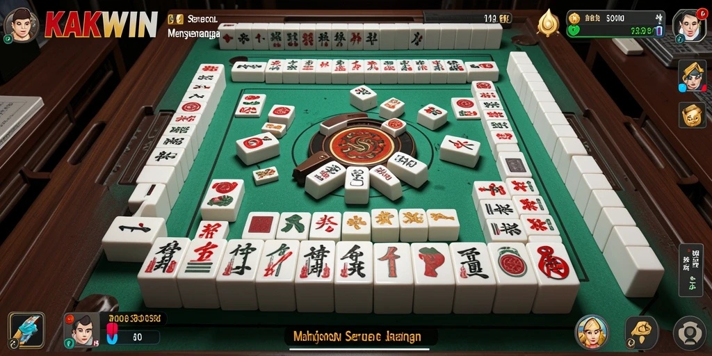 Tampilan gameplay KAKWIN yang menarik dengan desain Mahjong yang menawan.