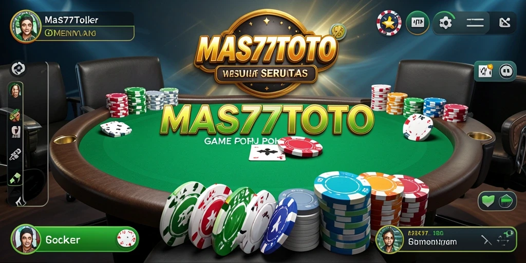 Screenshot gameplay <strong>MAS77TOTO</strong> menampilkan suasana meja poker yang seru.