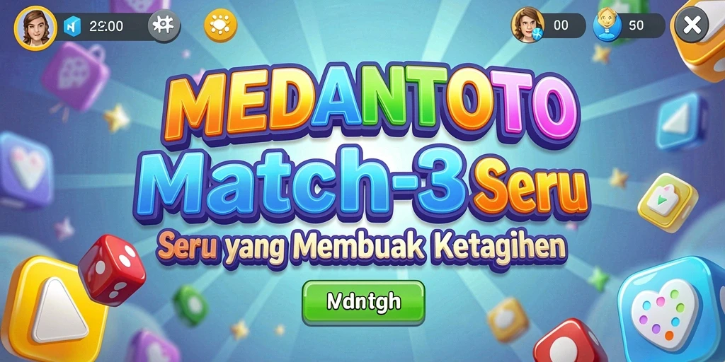 Tampilan gameplay seru di MEDANTOTO saat mencocokkan elemen.
