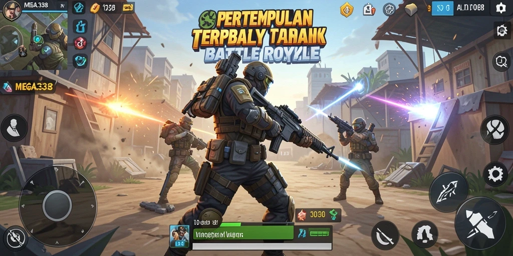 Tampilan gameplay MEGA338 menampilkan pertempuran seru antar pemain.