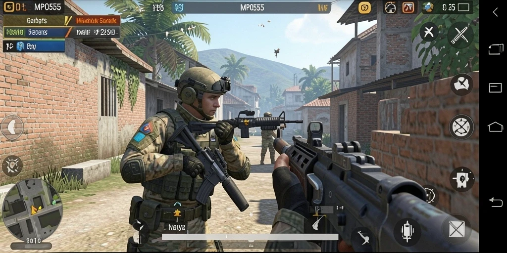 Tampilan gameplay MPO555 dengan aksi menembak yang mendebarkan.