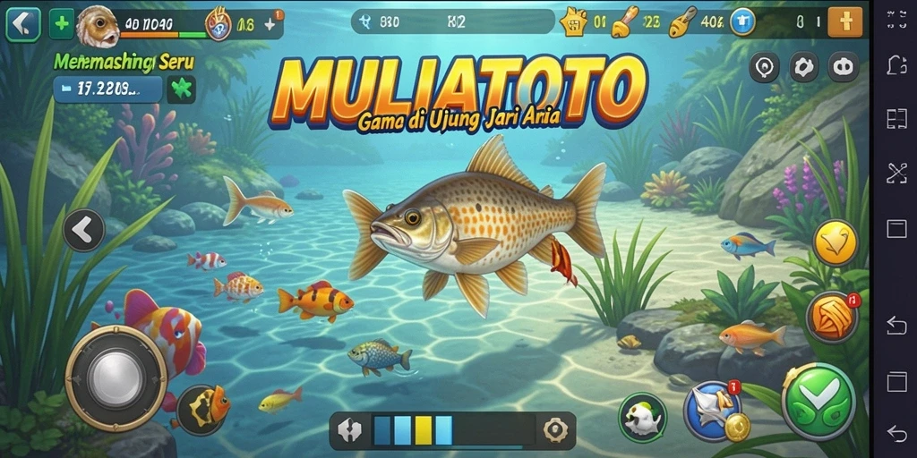 Tampilan screenshot MULIATOTO menampilkan aksi seru dalam memancing.
