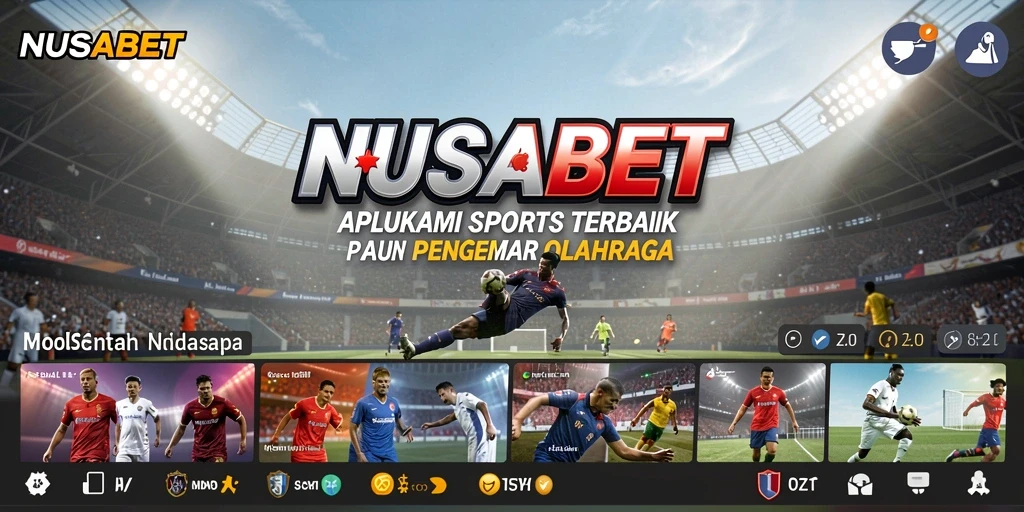Tampilan gameplay NUSABET dengan berbagai fitur olahraga.