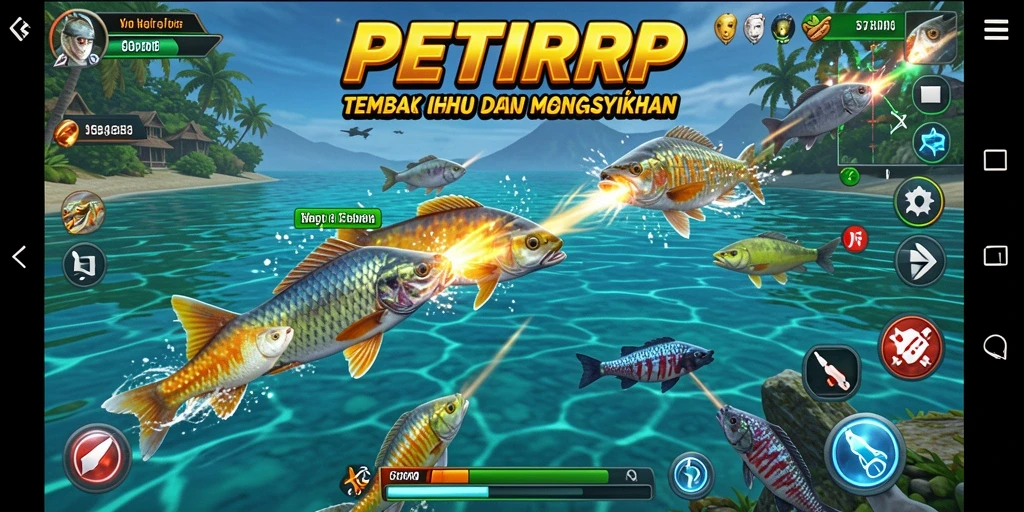 Tampilan gameplay seru dari game Tembak Ikan PETIRRP.