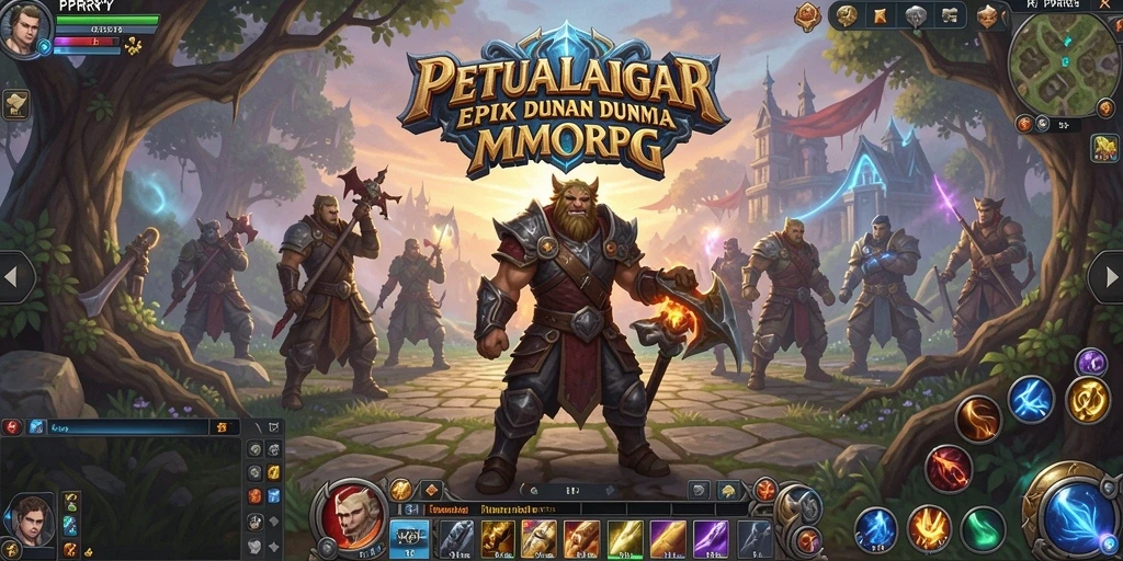 Screenshot menggambarkan aksi seru dalam PPRRYY di dunia MMORPG.