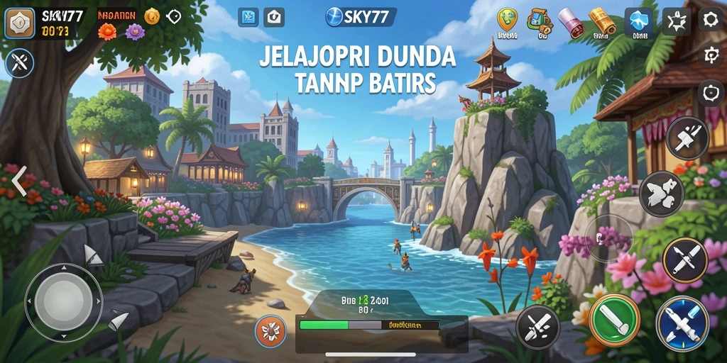 Tampilan gameplay <strong>SKY77</strong> yang menakjubkan dalam dunia Open World.