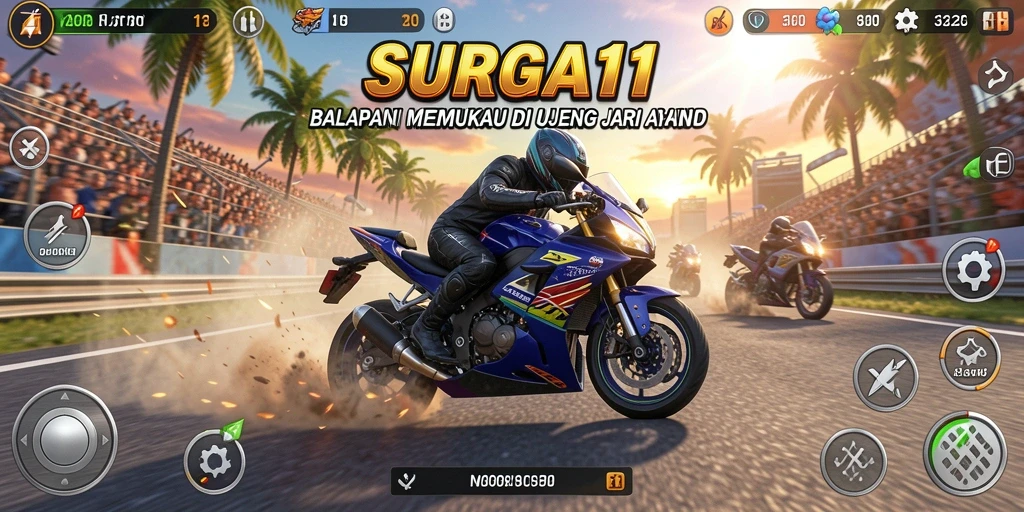Tampilkan aksi balapan mendebarkan dalam SURGA11.