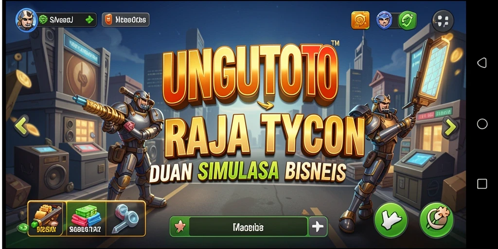 Screenshot gameplay UNGUTOTO dengan suasana simulasi bisnis yang menarik.