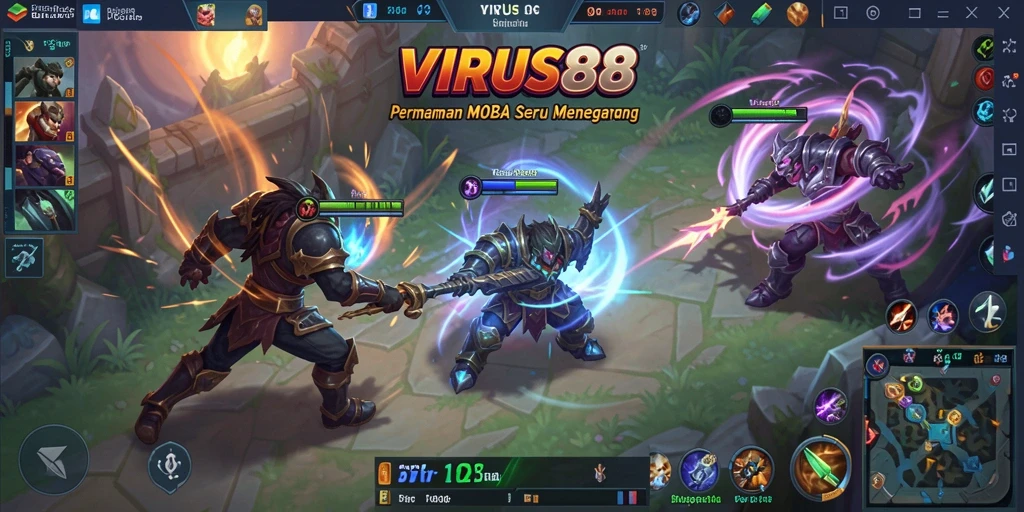Gameplay seru dan strategis dari <strong>VIRUS88</strong> dalam pertempuran.