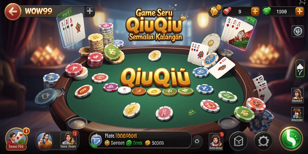Tampilan gameplay menarik dari game QiuQiu WOW99.