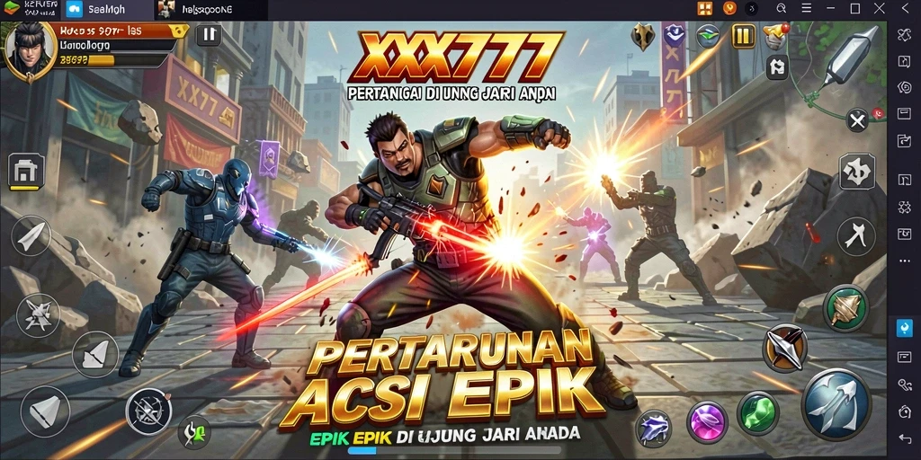 Tampilan menakjubkan dari gameplay <strong>XXX777</strong> dengan aksi yang mendebarkan.